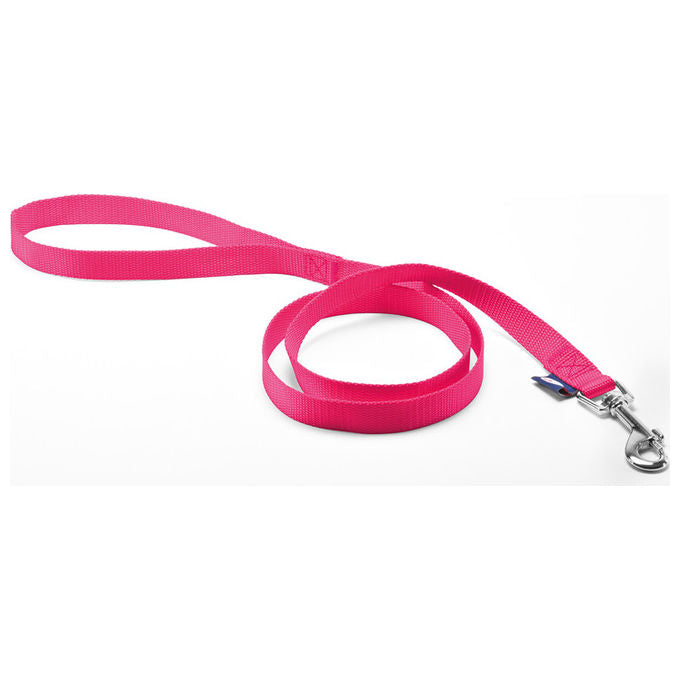 Record Guinzaglio per cani in nylon Basic S - 1,6 cm-Lunghezza 150 cm Rosa