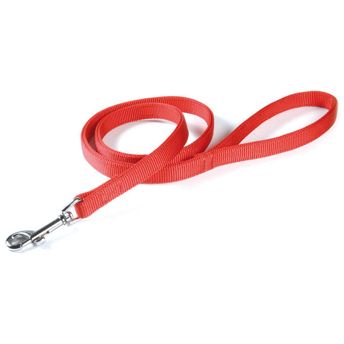 Record Guinzaglio per cani in Nylon a doppio strato M - 2,5 cm-Lunghezza 55 cm Rosso