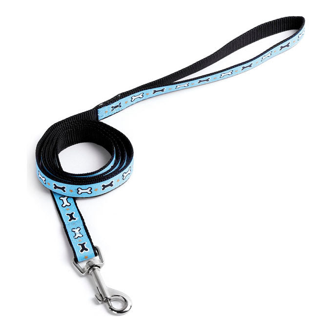 Record Guinzaglio in Nylon linea Ossicini S - 1 cm-Lunghezza 120 cm Azzurro