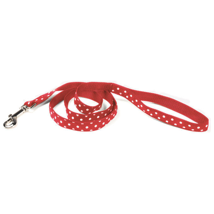Record Guinzaglio per cani in Nylon linea Pois S - 1 cm-Lunghezza 120 cm Rosso