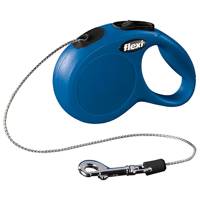 Flexi Guinzaglio avvolgibile a corda New Classic M - Lunghezza 8 m-20 Kg Blu