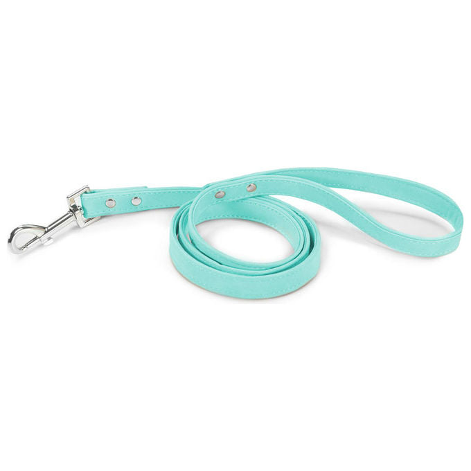 Record Guinzaglio per cani in similpelle scamosciata L - 1,9 cm-Lunghezza 120 cm Acquamarina