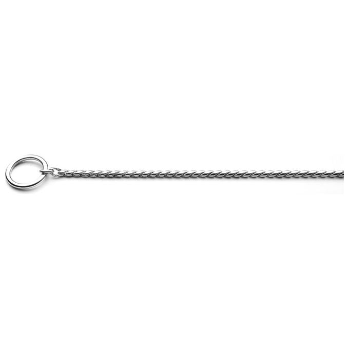 Record Collare per cani con catena a serpentina fine a strozzo XL - 0,4 cm-Lunghezza 50 cm