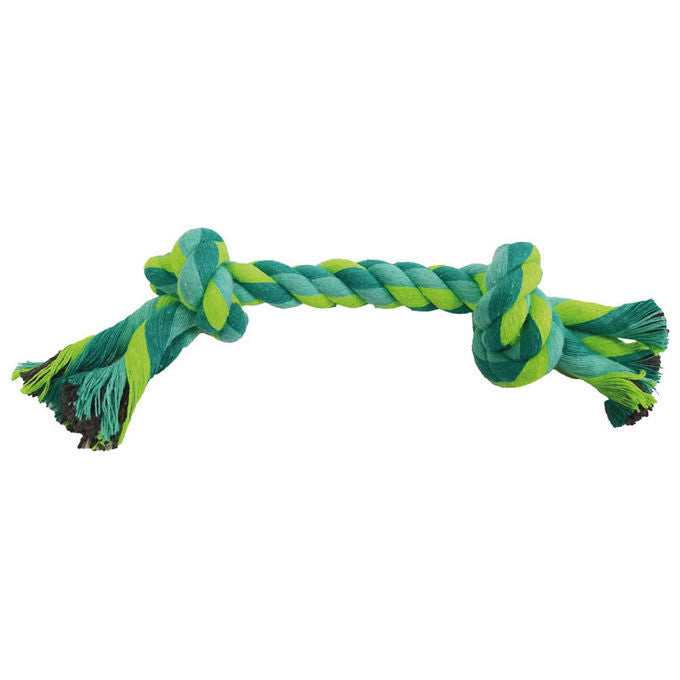 Record Osso in cotone alla menta per cani XL - 30 cm GialloVerde