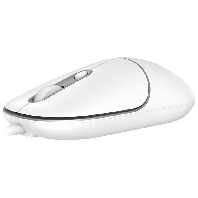 Conceptronic REGAS02W Mouse Ottico USB tipo-C 2400 DPI 4 Pulsanti Clic Silenzioso colore Bianco