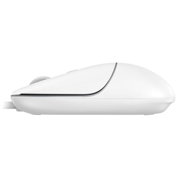 Conceptronic REGAS02W Mouse Ottico USB tipo-C 2400 DPI 4 Pulsanti Clic Silenzioso colore Bianco