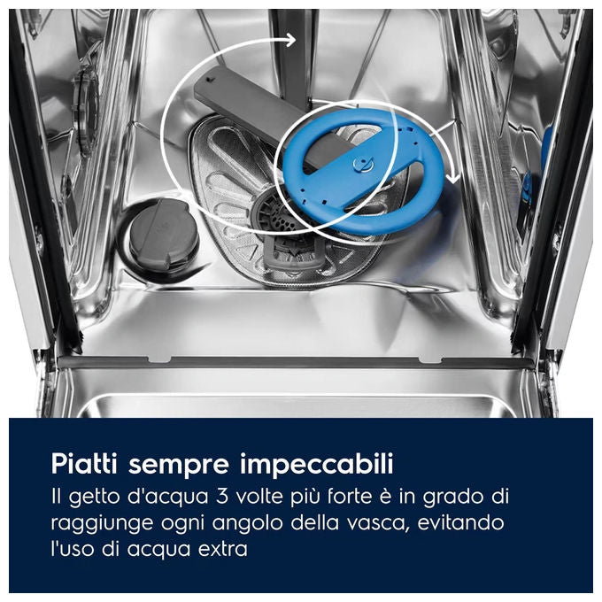 Electrolux EES47400L SatelliteClean 600 Lavastoviglie Incasso Scomparsa Totale 13 coperti Classe C AirDry 44 dB 8 programmi (82x60x55 cm) colore Nero