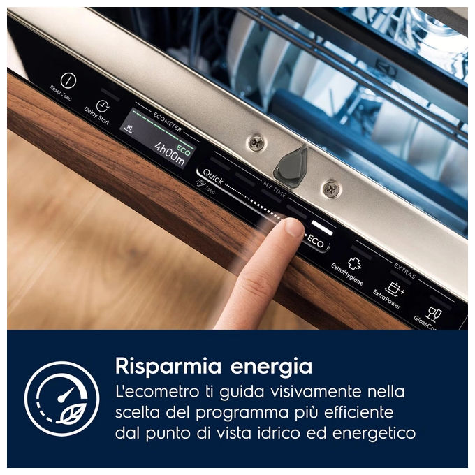 Electrolux EES47400L SatelliteClean 600 Lavastoviglie Incasso Scomparsa Totale 13 coperti Classe C AirDry 44 dB 8 programmi (82x60x55 cm) colore Nero