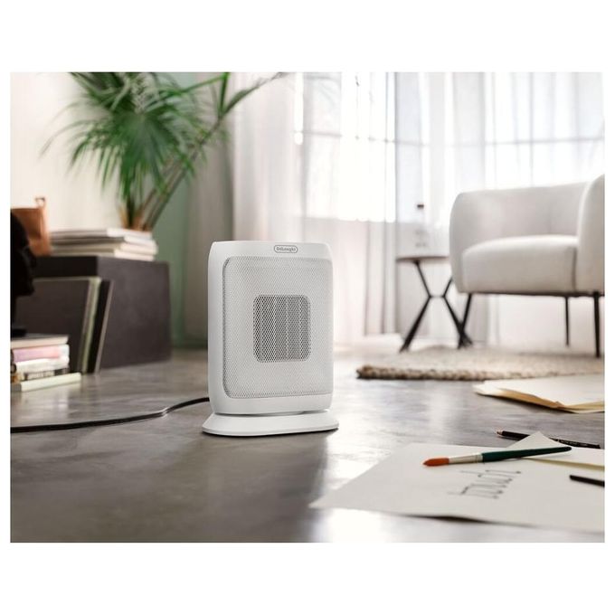De Longhi HFXR40T20.WB Termoventilatore Capsule YoueMe Ceramico da Pavimento Stufa Elettrica Potenza 2000 Watt colore Bianco