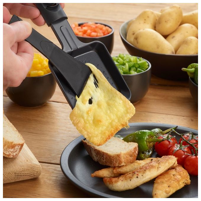 Severin RG9670 Griglia per Raclette 8 persone 1400 W con Piastre Rimovibili e Rivestimento Antiaderente colore Nero