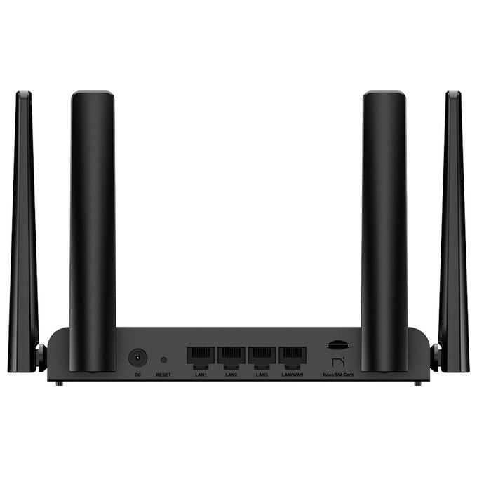 Reyee RG-EW300T Router 4G SOHO 4 porte Ethernet Fast Ethernet Wi-Fi 4 2.4 GHz Micro-SIM Plug and Play colore Nero
