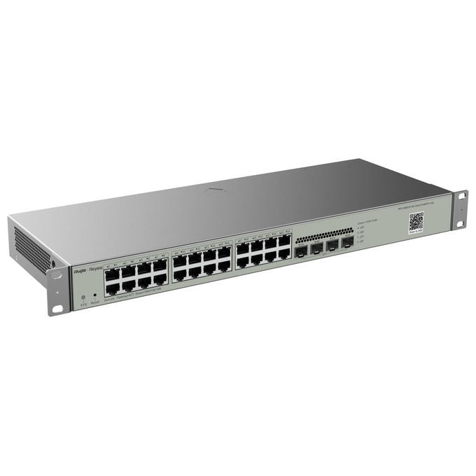 Reyee RG-NBS3100-24GT4SFP-V2 Switch di Rete Gestito L2 24 Porte Gigabit 4 SFP VLAN QoS LACP SNMP Rackable colore Nero