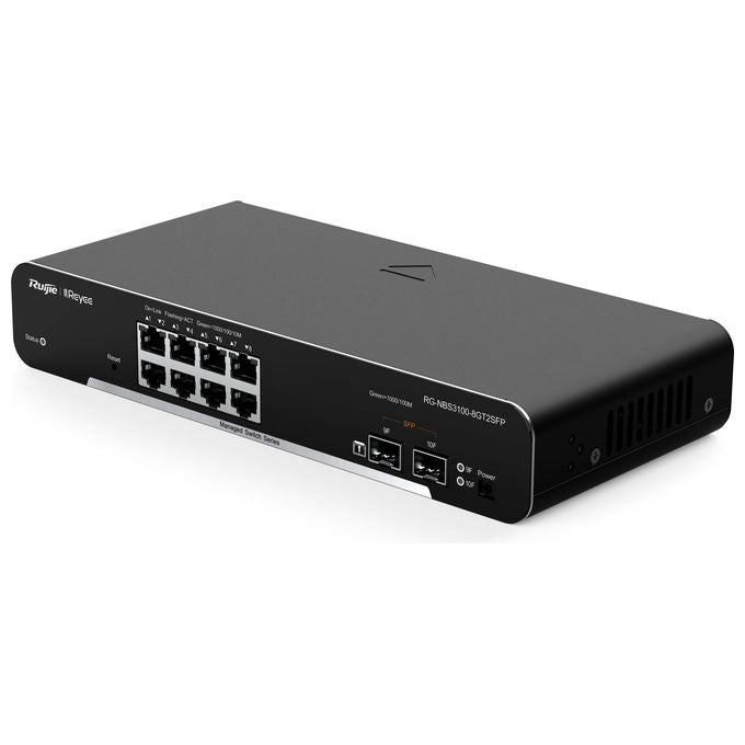 Ruijie RG-NBS3100-8GT2SFP Switch Gestito L2 8 Porte Gigabit 2 Slot SFP colore Nero