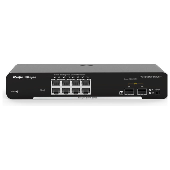 Ruijie RG-NBS3100-8GT2SFP Switch Gestito L2 8 Porte Gigabit 2 Slot SFP colore Nero