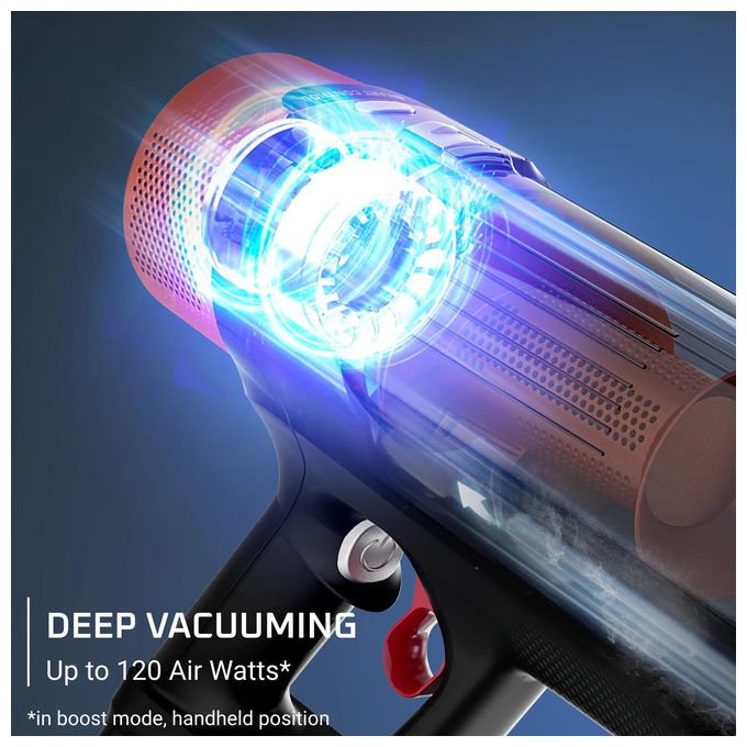 Rowenta RH7A73E0 X-Force Flex 10.80 Aspirapolvere Senza Filo Tecnologia Ciclonica Capacita' 0.6 L Autonomia 60 min Potenza 120 AW colore Arancione Rame