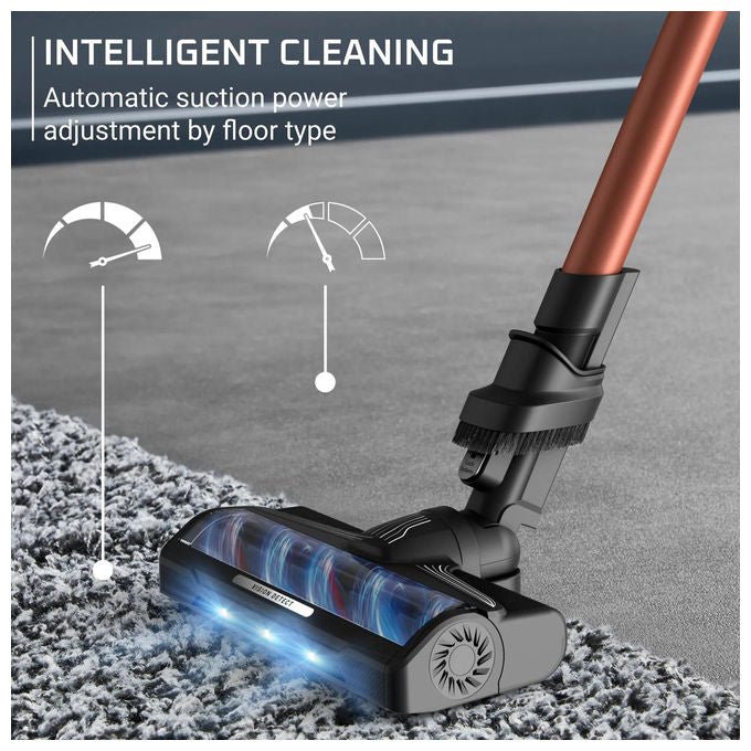 Rowenta RH7A73E0 X-Force Flex 10.80 Aspirapolvere Senza Filo Tecnologia Ciclonica Capacita' 0.6 L Autonomia 60 min Potenza 120 AW colore Arancione Rame