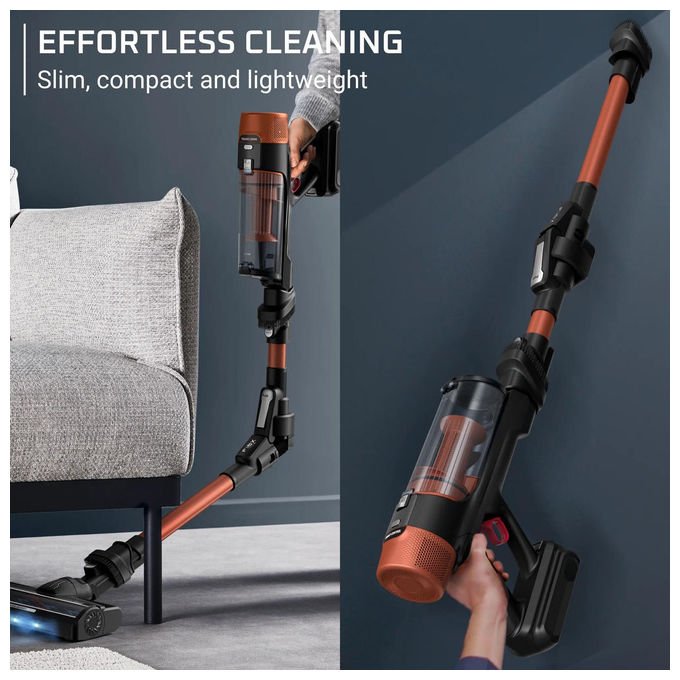 Rowenta RH7A73E0 X-Force Flex 10.80 Aspirapolvere Senza Filo Tecnologia Ciclonica Capacita' 0.6 L Autonomia 60 min Potenza 120 AW colore Arancione Rame