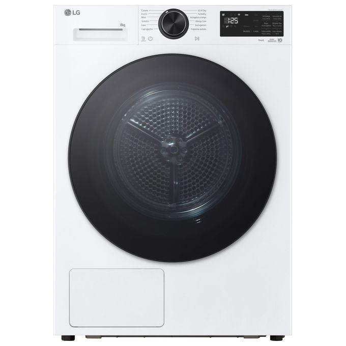 LG RHX7010TLB Serie 700 Asciugatrice Pompa di Calore 10 Kg Classe C Dual Inverter AI Dry Wi-Fi (60x85x66 cm) colore Bianco