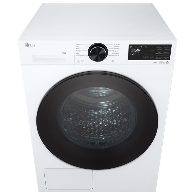 LG RHX7010TLB Serie 700 Asciugatrice Pompa di Calore 10 Kg Classe C Dual Inverter AI Dry Wi-Fi (60x85x66 cm) colore Bianco