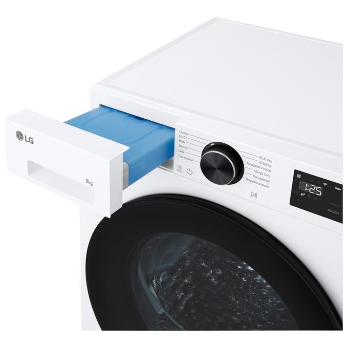LG RHX7010TLB Serie 700 Asciugatrice Pompa di Calore 10 Kg Classe C Dual Inverter AI Dry Wi-Fi (60x85x66 cm) colore Bianco