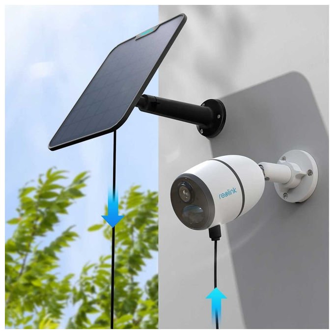Reolink RLSP2S Solar Panel 2 Pannello solare 5 8 W 6 V 0 96 A USB Type C 4 m colore Nero
