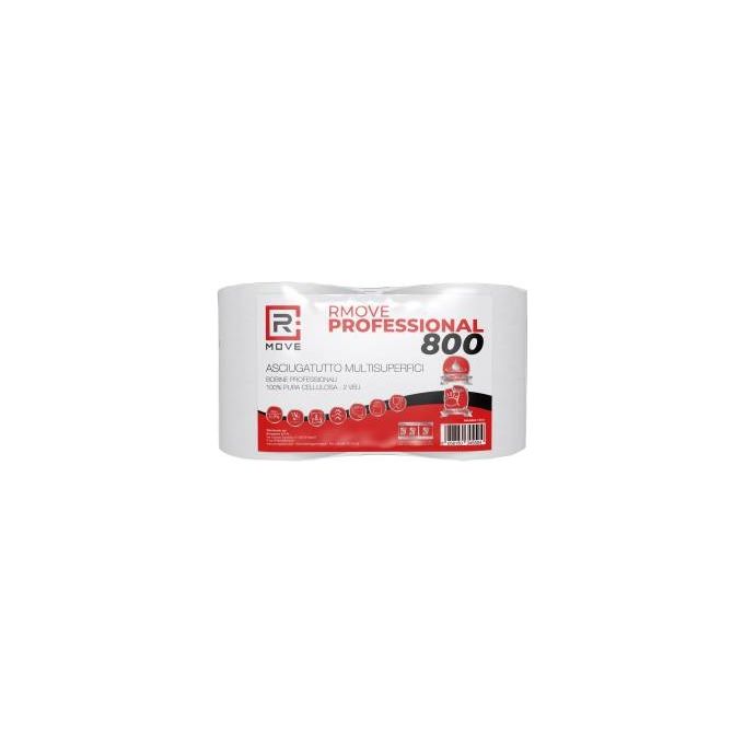 Rmove Bobina Doppia Professionale A245 800 2 Veli Pura Cellulosa