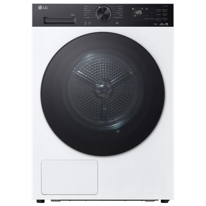LG RNX5009TKB Serie X5 Asciugatrice Carica frontale 9 Kg Classe B Dual Inverter Pompa di Calore (60x60x85 cm) colore Bianco