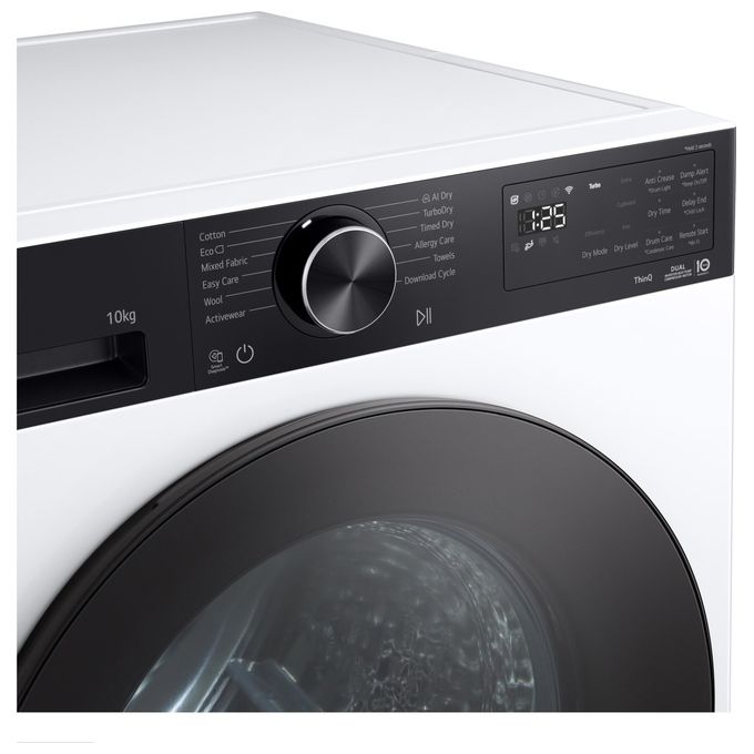 LG RNX5009TKB Serie X5 Asciugatrice Carica frontale 9 Kg Classe B Dual Inverter Pompa di Calore (60x60x85 cm) colore Bianco