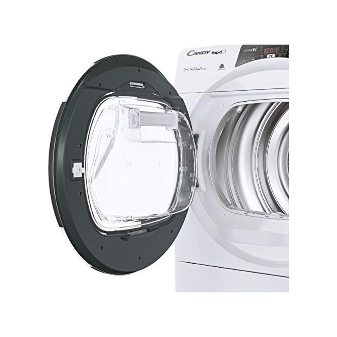 Candy RO4 H7A2TCEX-S Rapido' Asciugatrice Slim a Pompa di Calore Classe energetica A++ Capacita' di carico 7 kg Profondita' 46,5 cm Wifi + Bluetooth