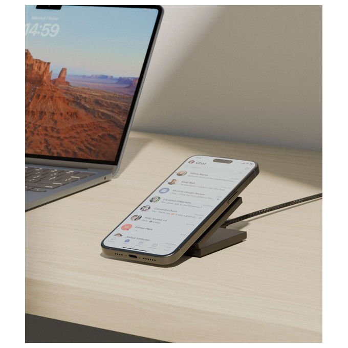 Native Union RS-SL-BLK Rise Solo Caricabatterie Wireless 15W compatibile con Qi2 iPhone 12-16 colore Nero
