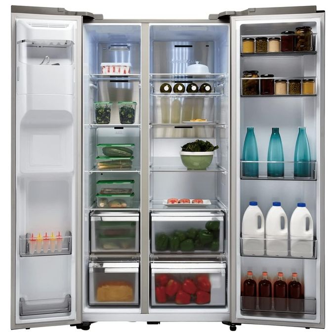 Samsung RS68A8840S9-EU Frigorifero Side-by-Side Libera Installazione 609 Litri Acciaio Spazzolato-Argento