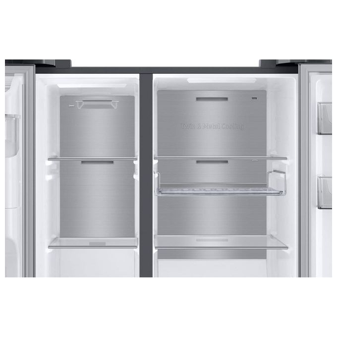 Samsung RS68A8840S9-EU Frigorifero Side-by-Side Libera Installazione 609 Litri Acciaio Spazzolato-Argento