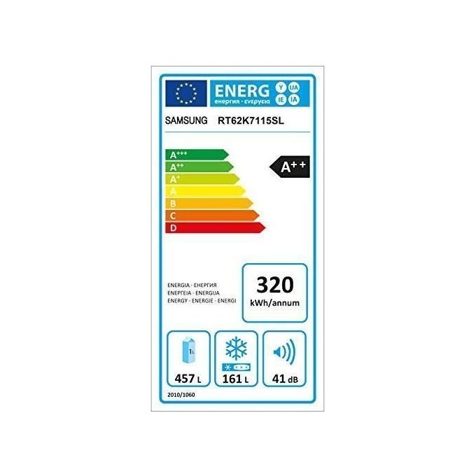 Samsung RT62K7115SL Frigorifero Doppia Porta RT7000 620 Litri Classe energetica F (A++) No Frost Twin Cooling Plus Larghezza 83,6 cm Altezza 186,2 cm Inox