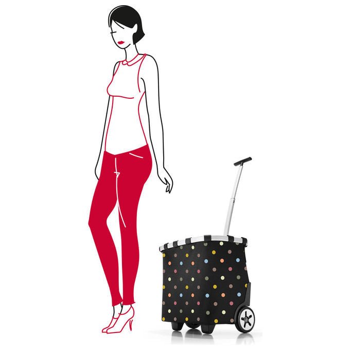 Reisenthel RTLOE7009 CARRYCRUISER Dots Trolley per la Spesa 40 L con Ruote 2 e Manico Regolabile colore Multicolore