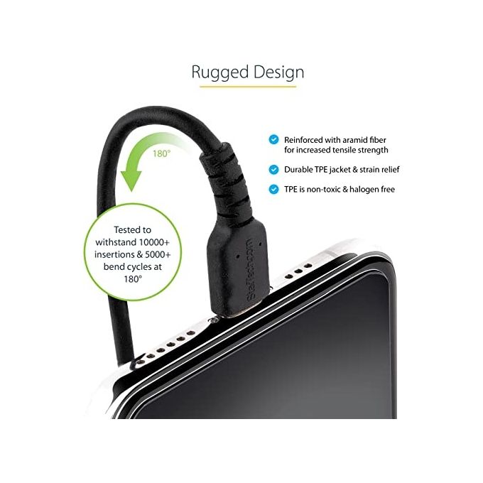 Startech.com Cavo Lightning a Usb-a da 50cm Certificato Mfi Nero