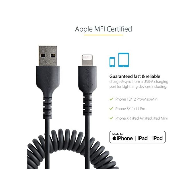 Startech.com Cavo Lightning a Usb-a da 50cm Certificato Mfi Nero