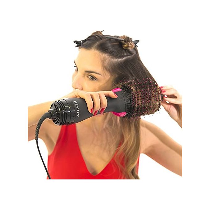 Revlon Salon One-Step Hair Spazzola per capelli 800W Asciugacapelli e Volumizzante Nero-Rosa