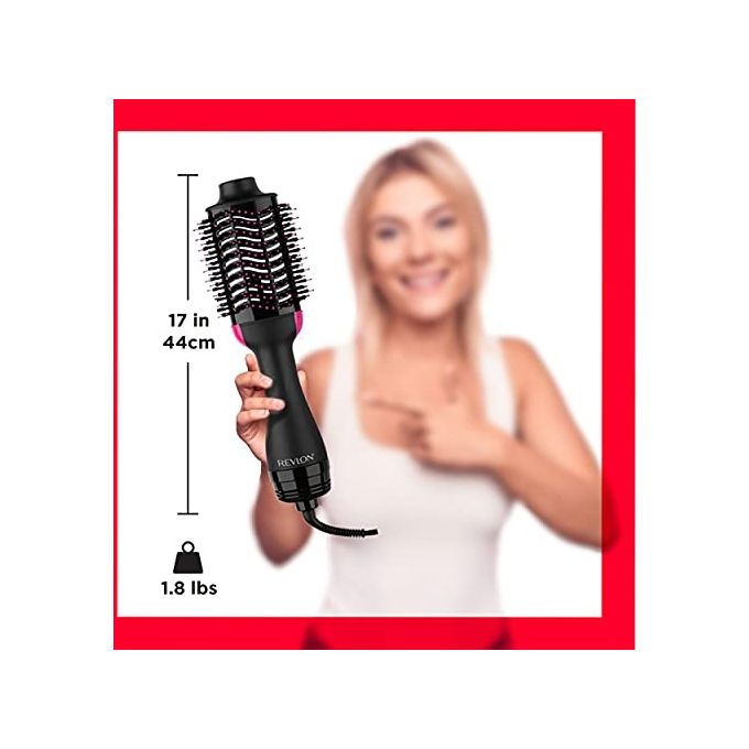 Revlon Salon One-Step Hair Spazzola per capelli 800W Asciugacapelli e Volumizzante Nero-Rosa