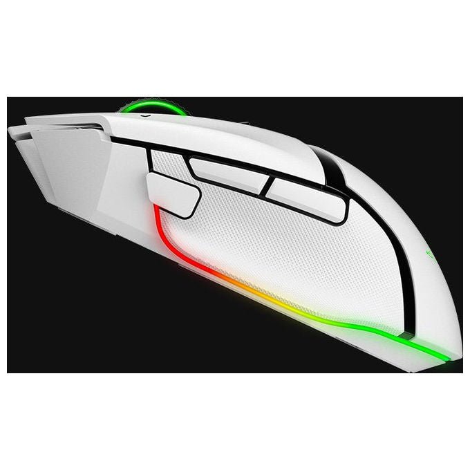 Razer 8886419333937 Basilisk V3 Pro Mouse da Gioco Wireless Bluetooth USB Type-C Sensore Ottico 30000 DPI Illuminazione RGB Chroma 11 Pulsanti Durata 90 Milioni di Clic colore Bianco