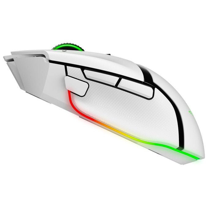 Razer 8886419333937 Basilisk V3 Pro Mouse da Gioco Wireless Bluetooth USB Type-C Sensore Ottico 30000 DPI Illuminazione RGB Chroma 11 Pulsanti Durata 90 Milioni di Clic colore Bianco