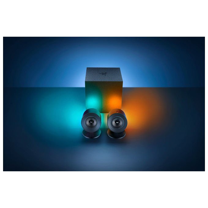 Razer RZ05-04750100-R3G1 Nommo V2 Altoparlante 2.1 Canali con Bluetooth 5.3 USB Tipo-C e Illuminazione Razer Chroma RGB colore Nero