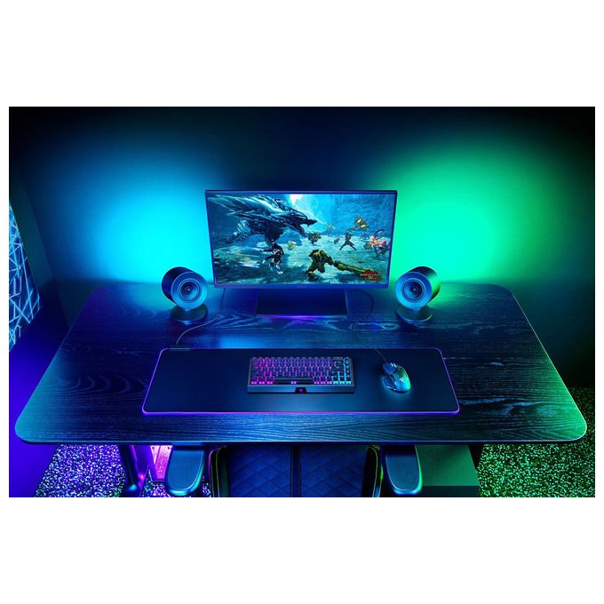 Razer RZ05-04750100-R3G1 Nommo V2 Altoparlante 2.1 Canali con Bluetooth 5.3 USB Tipo-C e Illuminazione Razer Chroma RGB colore Nero