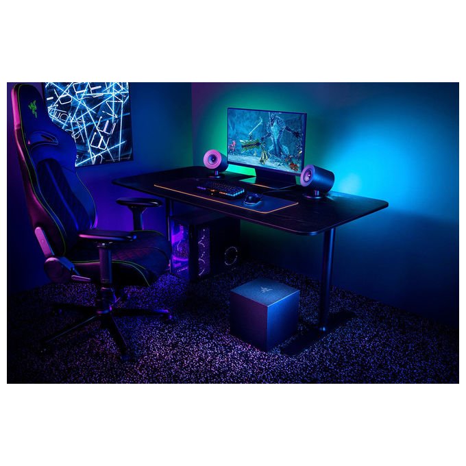 Razer RZ05-04750100-R3G1 Nommo V2 Altoparlante 2.1 Canali con Bluetooth 5.3 USB Tipo-C e Illuminazione Razer Chroma RGB colore Nero