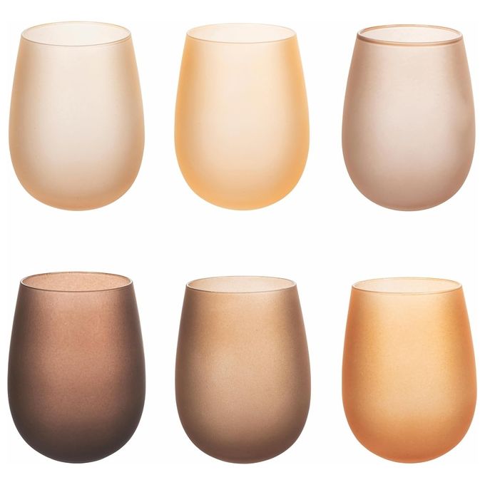 Vde Set 6 Bicchieri Happy Hour 600ML Chocolate
