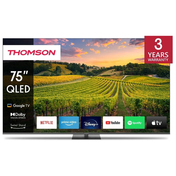 Thomson 75QG5C14 TV LED 4K Ultra HD 75'' Smart TV Google TV Grigio scuro