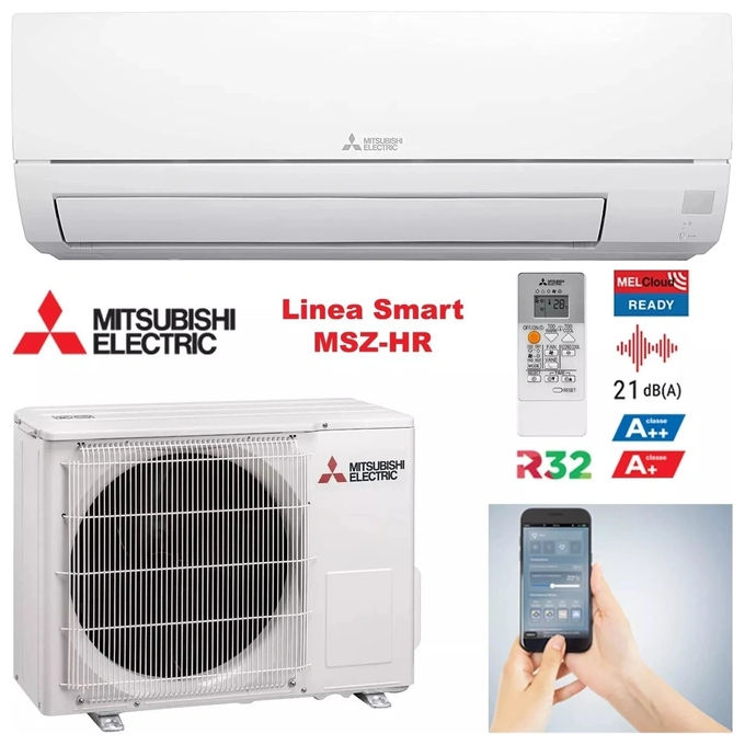 Mitsubishi Electric Kit mono 9000 btu A+++-A++ wifi R32 split system