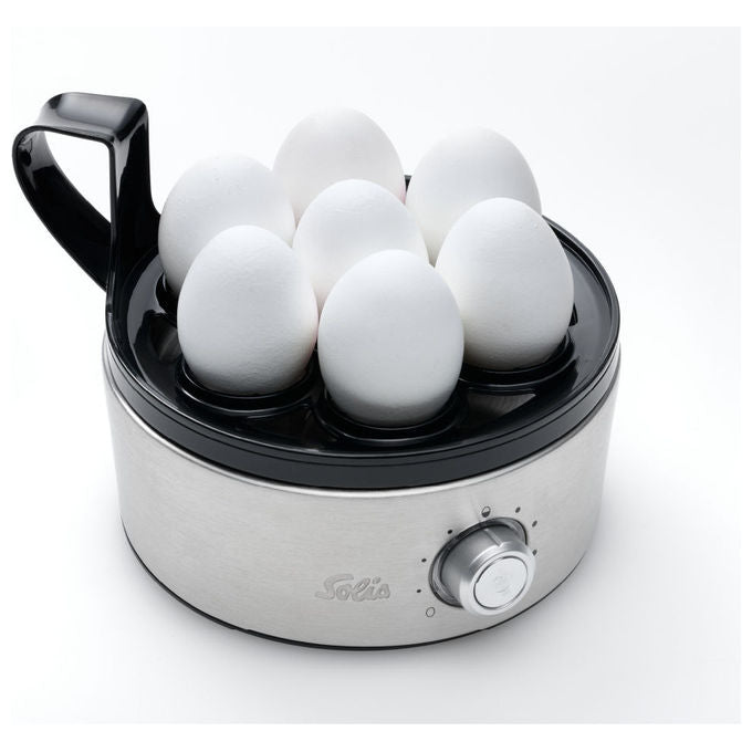 Solis 8272 Cuocitore per Uova Elettrico Fino a 7 Uova Cottura a Vapore Omelette e Verdure Segnale Acustico colore Grigio