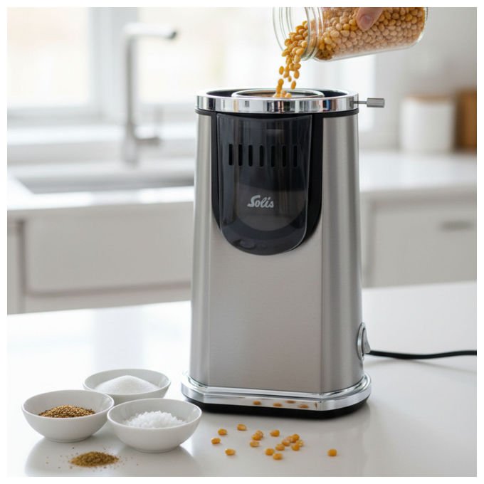 Solis S0182 Pop and Fun Macchina per Popcorn 1200 W 80 g di mais per ciclo colore Grigio