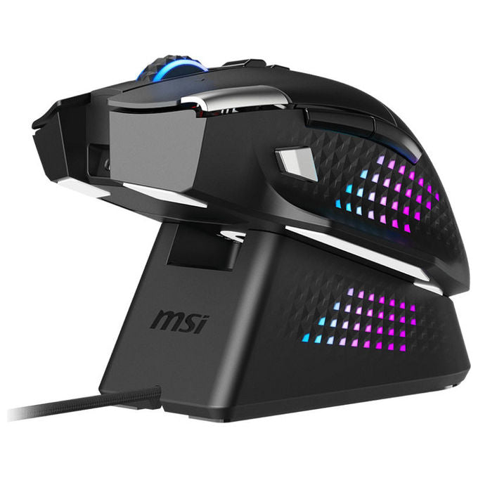 MSI S12-4301370-CLA VERSA PRO W + MOUSE DOCK PRO Mouse Gaming Wireless Tri-Mode 26000 DPI 1000Hz 80 Ore Autonomia colore Nero