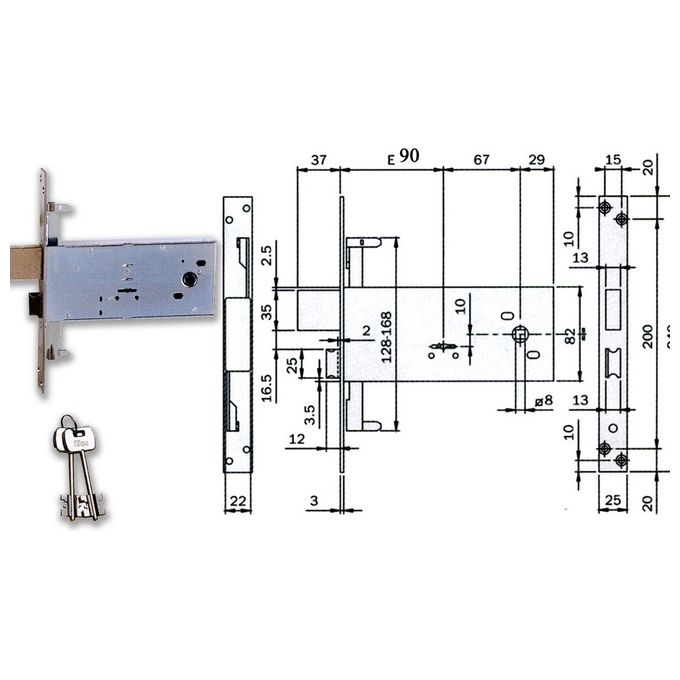 Iseo 983 Serr Fascia D-m Tr E90 Fr Inox